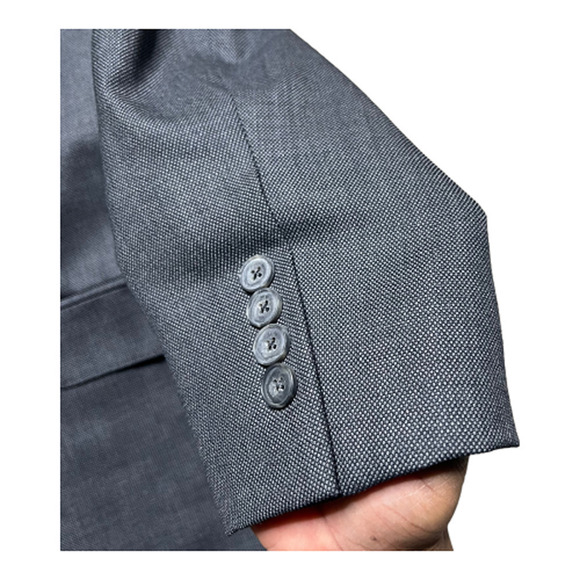 J. Hilburn Vitale Barberis Canonico Wool Tailored Fit Blazer Gray Mens Size 42R - Picture 3 of 11